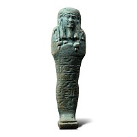 Large Egyptian Blue Glazed Hieroglyphic Shabti