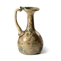 Roman Glass Juglet with Iridescent Surface