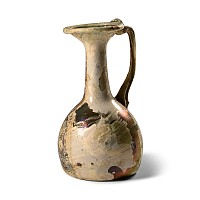 Roman Glass Juglet with Iridescent Surface