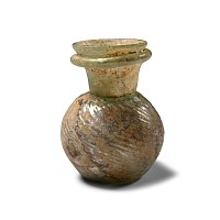 Roman Glass Sprinkler Flask with Iridescence