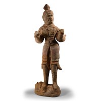 Chinese Tang Large Guardian Terracotta Warrior Figure