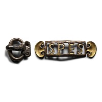 Roman Silver-Gilt SPES Belt Mount and Buckle