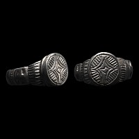 Medieval Silver Ring with Cross Design