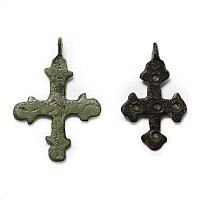 Byzantine Bronze Cross Pendant Group