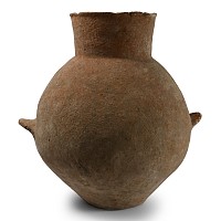 Large Western Asiatic Terracotta Jar with Ledge Handles