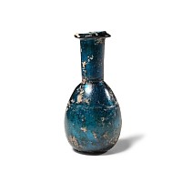 Roman Azure Blue Glass Unguentarium