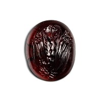Hellenistic Garnet Gemstone with Hercules Club and Lionskin