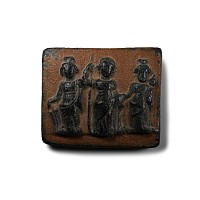 Roman Bronze Weight with Three Goddesses