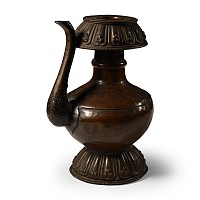 South East Asian Tibetan Style Bronzed Copper Spouted Vessel