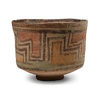 Indus Valley Painted Geometric Pottery Bowl
