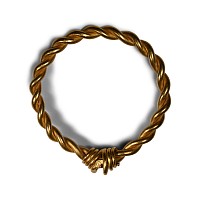 Viking Age Gold Twisted Bangle