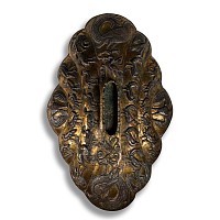 Large Sassanian Style Silver-Gilt Decorated Kashkool Vessel