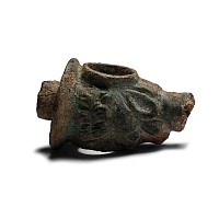 Roman Bronze Valve Water Spout with Head of a Lion