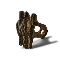 Bactrian Bronze Stamp Seal with Human Figures