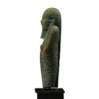 Very Large Egyptian Faience Shabti for Hor-Aset