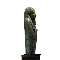 Very Large Egyptian Faience Shabti for Hor-Aset