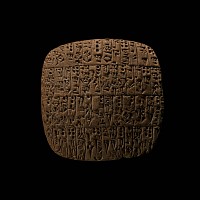 Early Dynastic Terracotta Administrative Cuneiform Tablet Recording Livestock and their Owners