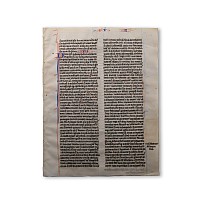 Medieval Vellum Bible Manuscript Page