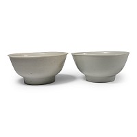 Large Tek Sing Treasure Shipwreck Glazed Pale Blue Bowl Pair