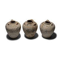 Hoi An Cargo Shipwreck Glazed Polychrome Jar Group