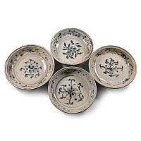 Hoi An Cargo Shipwreck Glazed Blue and White Large Plate Set