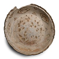 Massive Hoi An Cargo Shipwreck Glazed Blue and White Plate with Song Bird