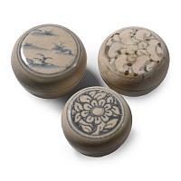 Hoi An Cargo Shipwreck Glazed Blue and White Lidded Box Collection