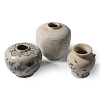 Hoi An Cargo Shipwreck Glazed Blue and White Jar Group