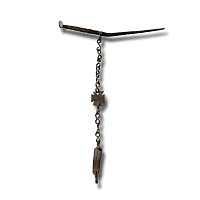 Late Roman Bronze Stylus with Safety Chain