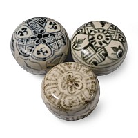Hoi An Cargo Shipwreck Glazed Blue and White Lidded Box Collection