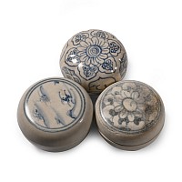 Hoi An Cargo Shipwreck Glazed Blue and White Lidded Box Collection