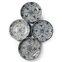 Tek Sing Treasure Shipwreck Glazed Blue and White Plate Set