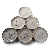 Tek Sing Treasure Shipwreck Glazed Blue and White Plate Set