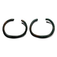 Heavy Bronze Age Ceremonial Penannular Arm-Ring Pair