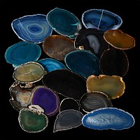 Cut and Polished Agate Geode Slice Collection [18]