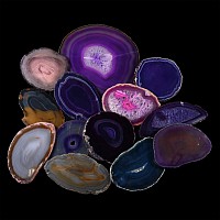 Cut and Polished Agate Geode Slice Collection [13]
