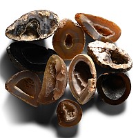 Cut and Polished Agate Crystal Geode Half Collection [10]