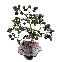 Green Aventurine Crystal Tree on Amethyst