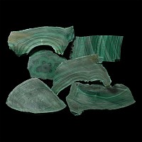 Cut Slices of Green Malachite [6]