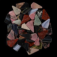 Mixed Polished Stone Gaming Piece Group [50]
