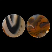 Cut and Polished Agate Coaster Pair