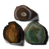 Large Cut and Polished Agate Geode End Group [3]