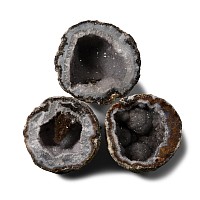 Cut and Polished Agate Crystal Geode Half Collection [3]