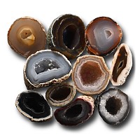 Cut and Polished Agate Crystal Geode Half Collection [10]