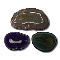 Large Cut and Polished Agate Crystal Geode Slice Collection [3]