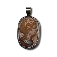 Georgian Cameo in a later Silver Pendant