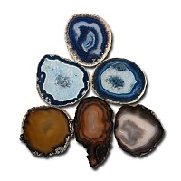 Cut and Polished Agate Slice Collection [6]