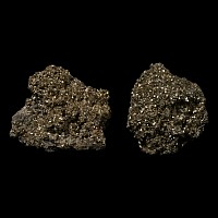 Large Pyrite Crystal 'Fool's Gold' Crystal Paper Weight Pair