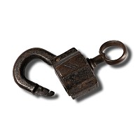 Working Iron Padlock and Key