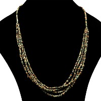 Egyptian Multi-Stranded Mummy Bead Necklace